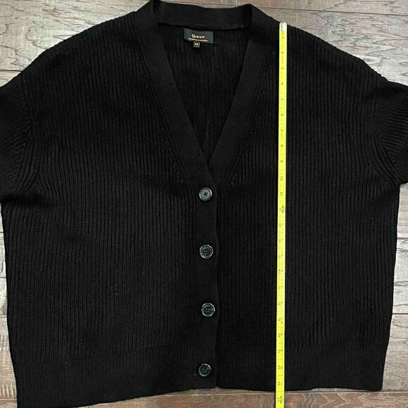 Quince Mongolian Cashmere Fisherman Boxy Cropped Cardigan Sweater - Picture 7 of 8